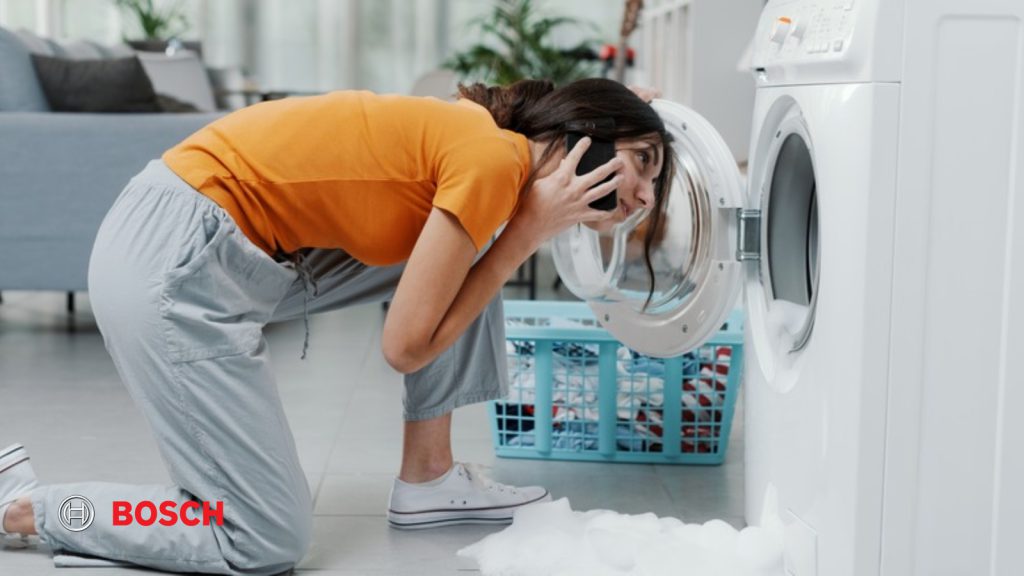چرا آب ماشین لباسشویی بوش تخلیه نمی شود؟